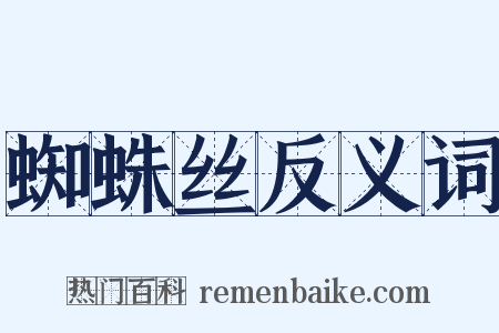 蜘蛛丝反义词是什么意思的图片